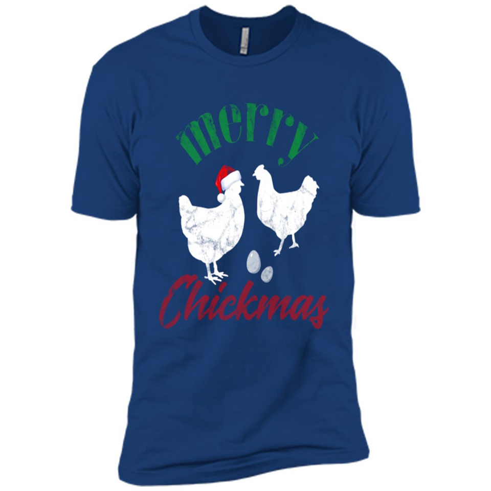 Christmas Chicken Shirt Santa Hens Lover Funny Farmer Gift - Premium Short Sleeve T-Shirt