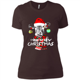 Fabulous Mooey christmas Heifers Cow Christmas lights - Ladies' Boyfriend T-Shirt