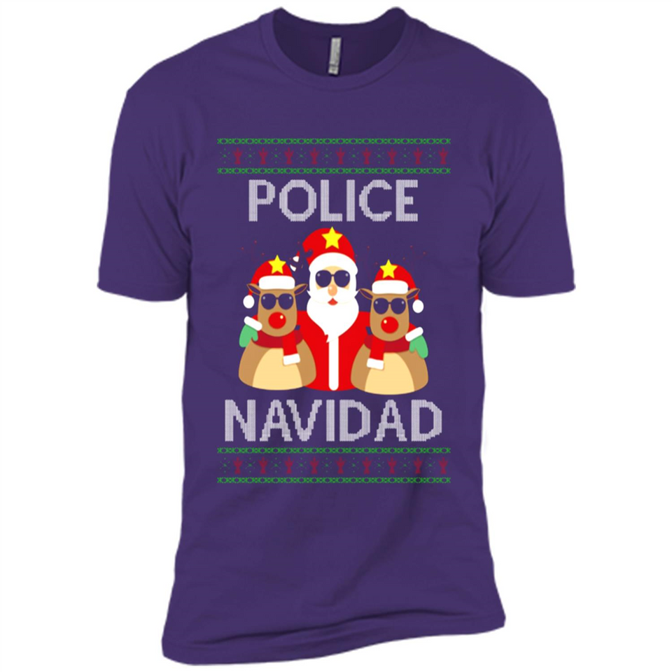 FUNNY POLICE NAVIDAD T-SHIRT Santa Christmas Party - Premium Short Sleeve T-Shirt