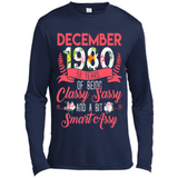 December 1980 38 Years Of Being Classy Sassy - Canvas Long Sleeve T-Shirt