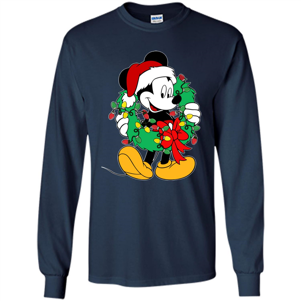 Mickey Mouse Merry Christmas Disney Sweatshirt - Long Sleeve T-Shirt