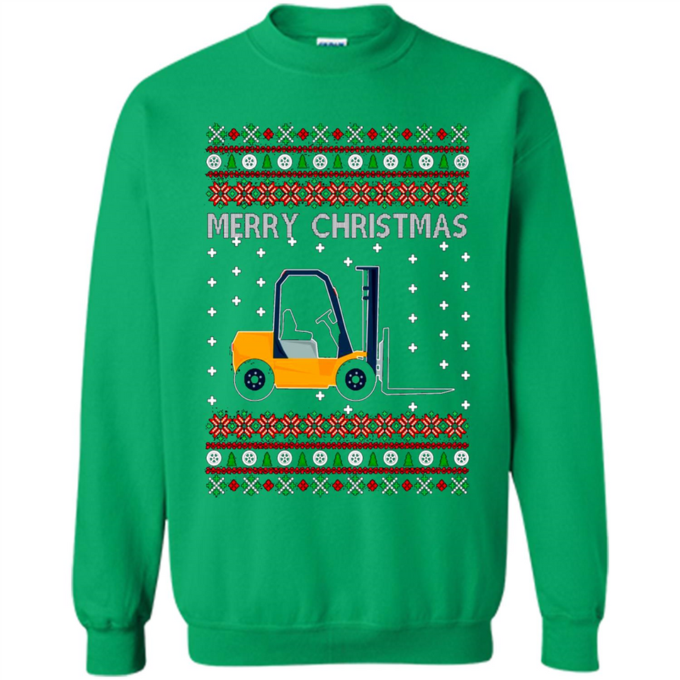 Merry Christmas Forklift ugly sweatshirt PINGPONG