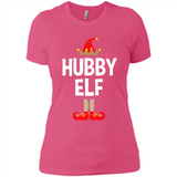 Hubby Elf Shirt - Family Matching Christmas Pajamas - Ladies' Boyfriend T-Shirt