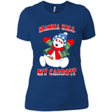 Snowman Wanna Kiss My Carrot Christmas - Ladies' Boyfriend T-Shirt