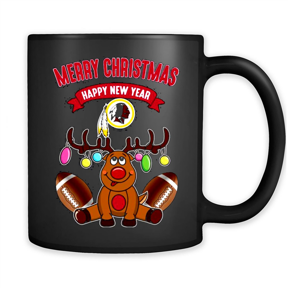 Washington Redskins NFL Reindeer Funny Merry Christmas And Happy New Year