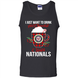 I Just Want To Drink Hot Chocolate & Watch Washington Nationals Ugly Christmas Sweater PINGPONG