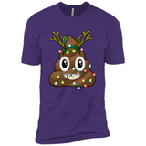 Reindeer Poop Emoji Cute Merry Christmas T-Shirt - Premium Short Sleeve T-Shirt