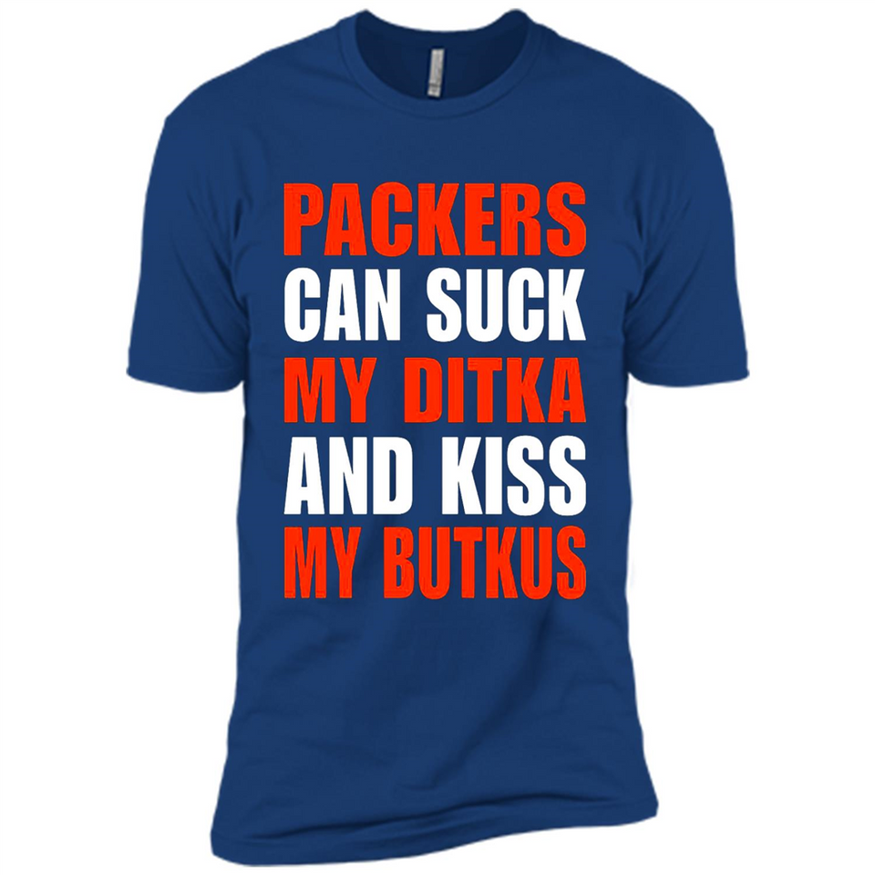 Packers can suck my Ditka and kiss my Butkus PINGPONG - Premium Short Sleeve T-Shirt