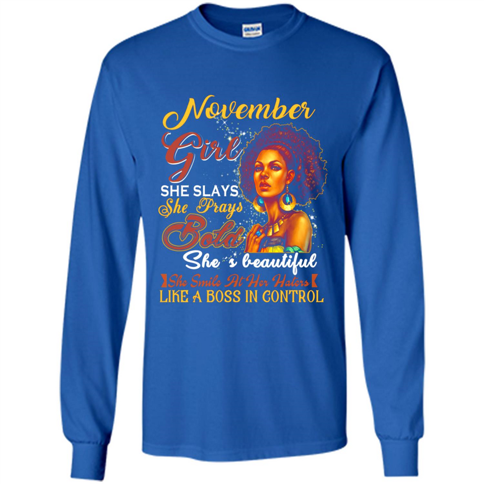 November Girl She Slays She Prays Beautiful Birthday PINGPONG