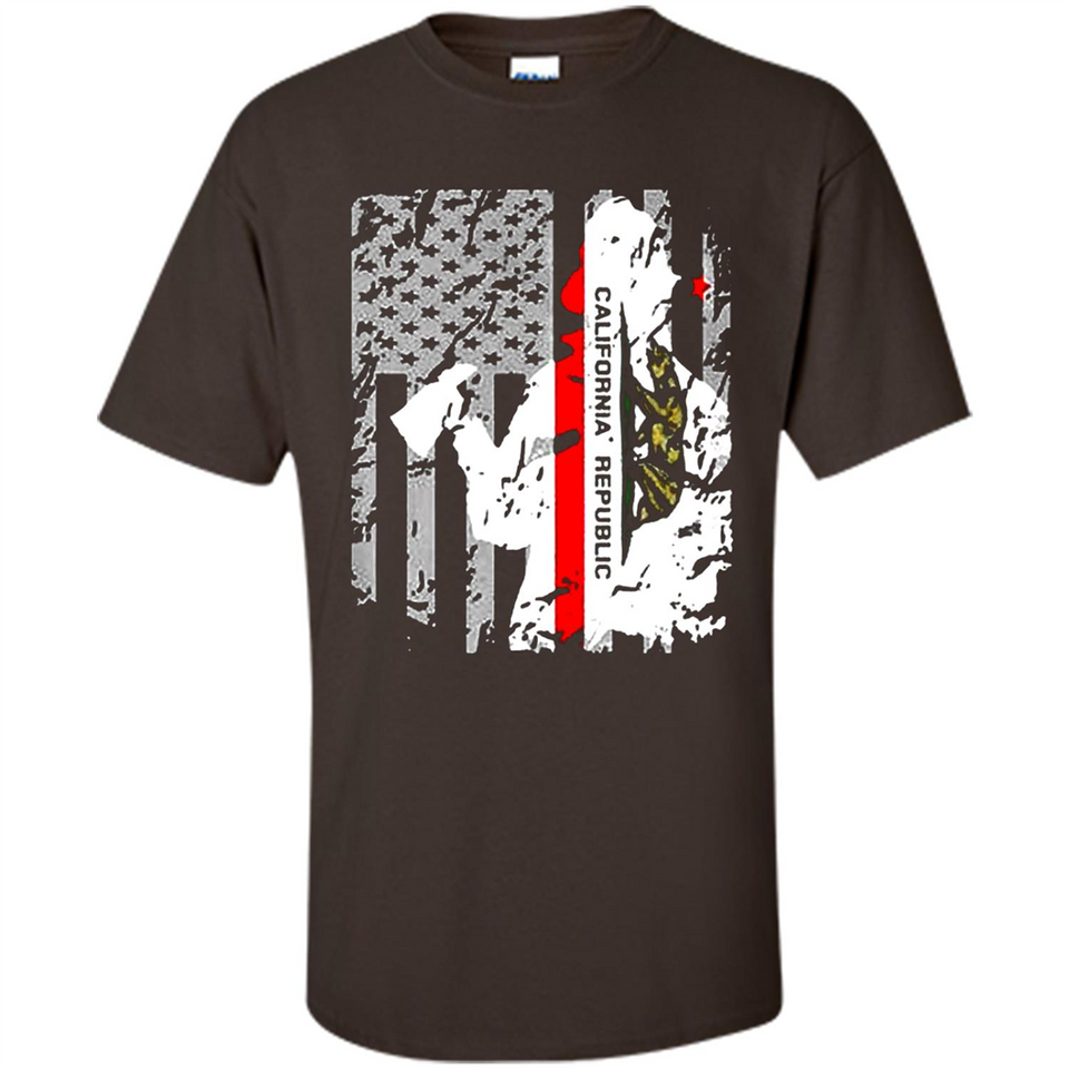 Paradise California Firefighter Thin Red Line Funds Youth T-Shirt PINGPONG - Shirt