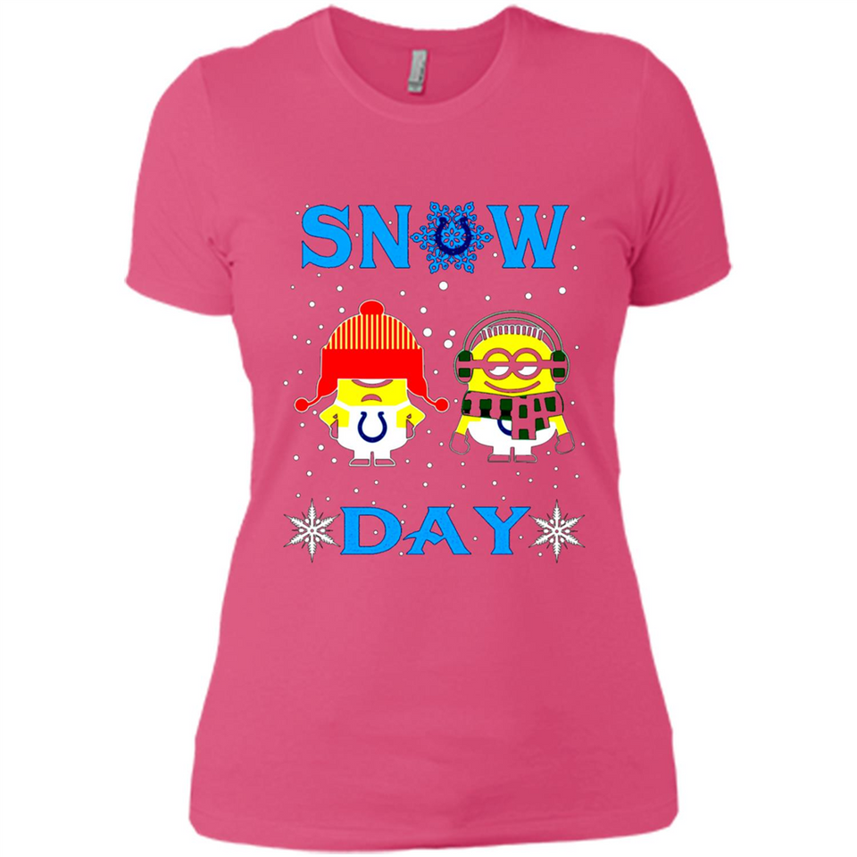 Snow Day Shirt For Indianapolis Colts Vs Minion Fans pingpong