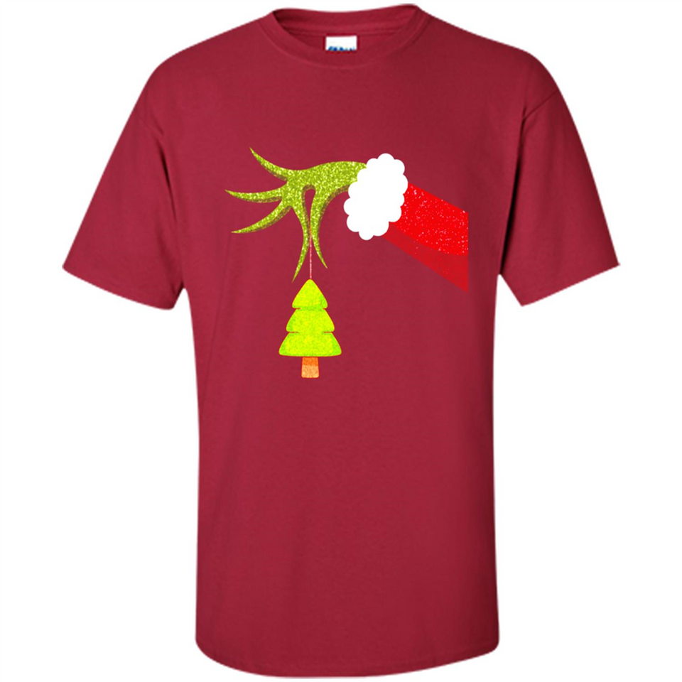 Funny Grinch Hand Holding Christmas Tree Ornament Christmas PING PONG