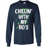 Chillin With My Ho's Funny Christmas - Long Sleeve T-Shirt