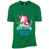 Unicorns are born in Pisces Birthday Rainbow Gift Ladies Custom