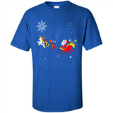 Christmas Unicorn Rudolph and Santa - Shirt