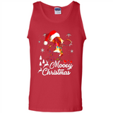 Mooey Christmas Cow Santa Christmas Lover Lights Sweatshirt - Tank Top