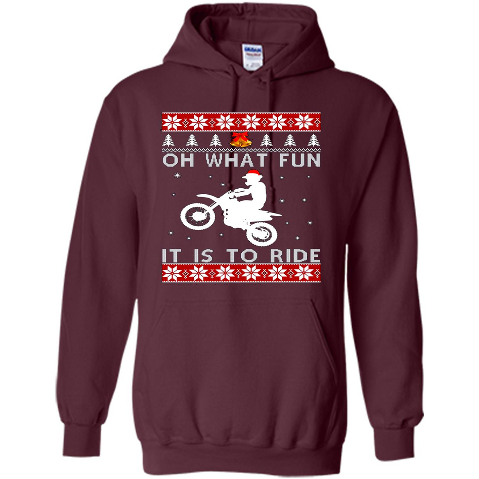 Motocross oh what fun it is to ride Christmas sweater PINGPONG