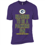 Reasons to be a Green Bay Packers Fan Complete List on Back - Premium Short Sleeve T-Shirt
