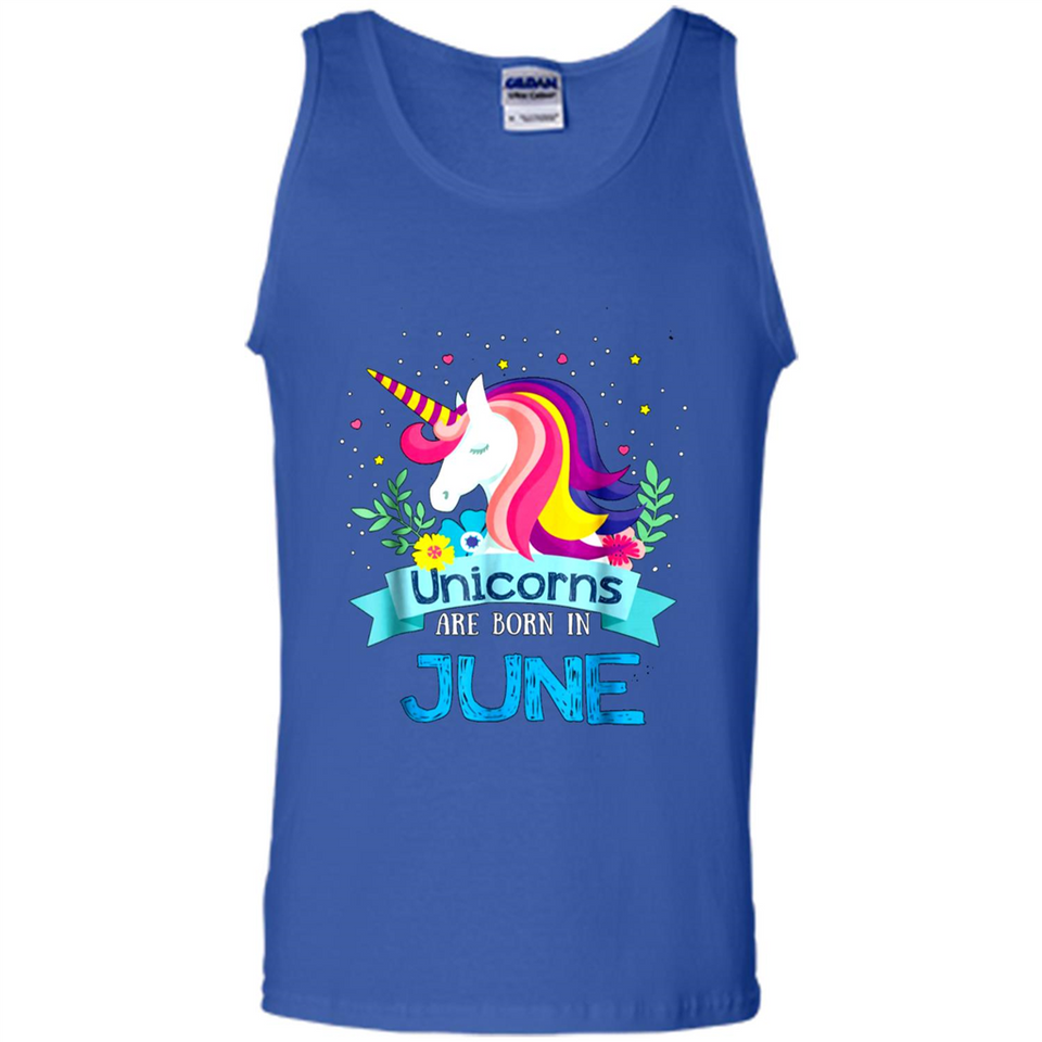 Unicorns are born in June Birthday Rainbow Gift Ladies Custom