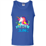 Unicorns are born in June Birthday Rainbow Gift Ladies Custom