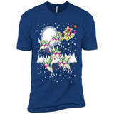 Hummingbird Santa Sleigh - Premium Short Sleeve T-Shirt