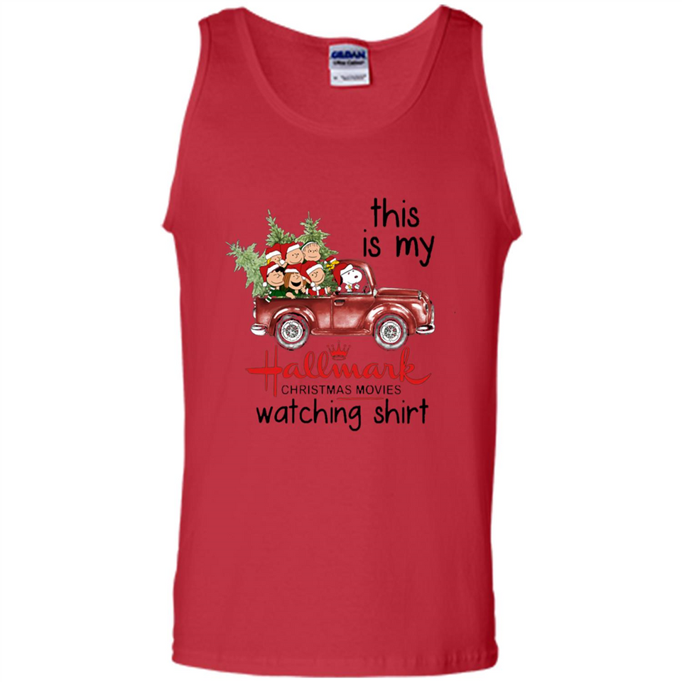 Snoopy This Is My Hallmark Christmas Movies Watching T-Shirt - Tank Top