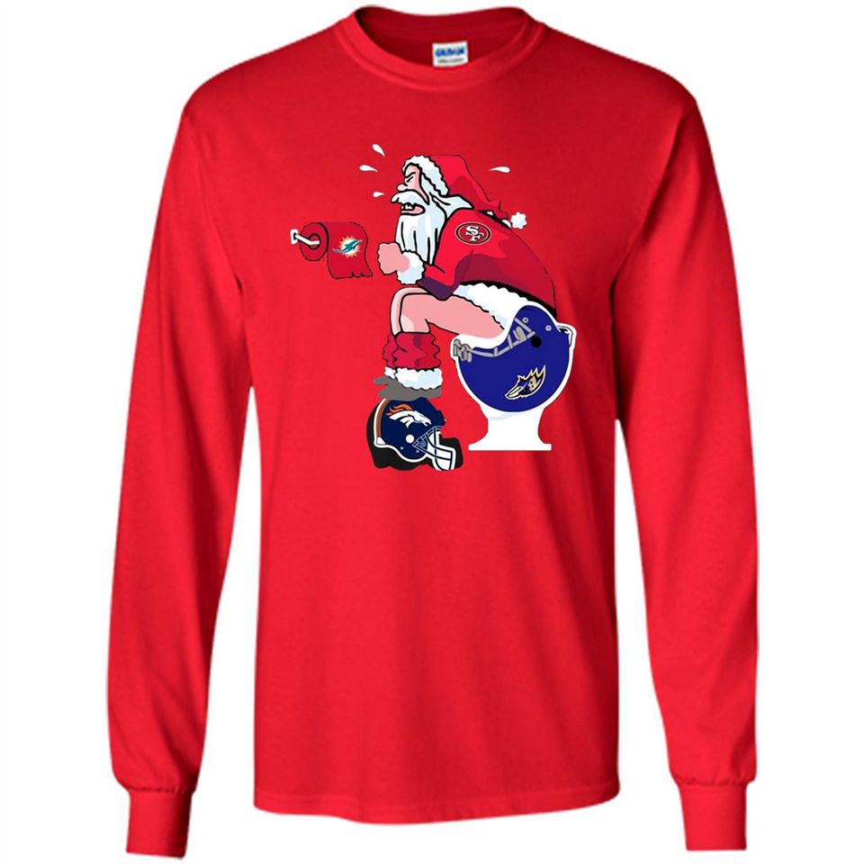 San Francisco 49ers Santa Claus Toilet