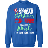 Spread Christmas Cheer Lunch Family Xmas Gift Ls - Sweatshirt