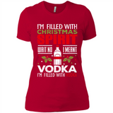 Christmas Gift Shirt Christmas Spirit Vodka Santa - Ladies' Boyfriend T-Shirt