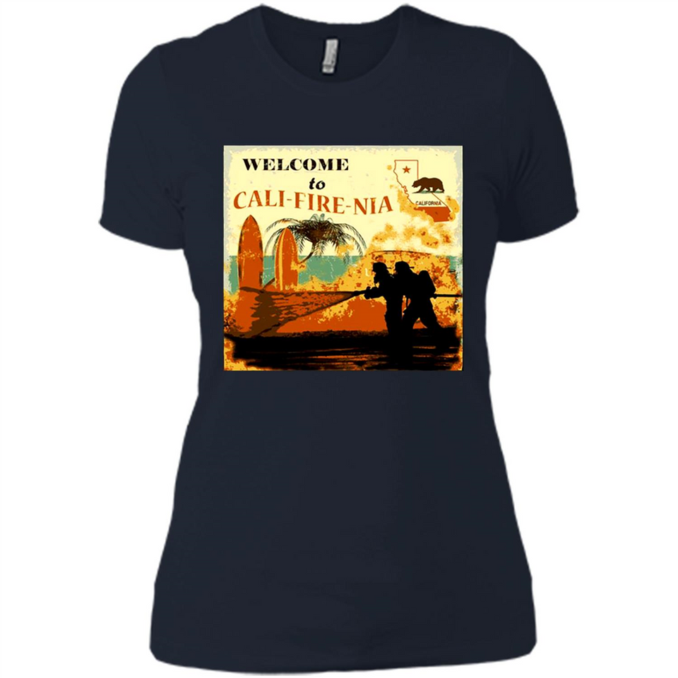 Paradise California Camp Fire Youth T-Shirt PINGPONG - Ladies' Boyfriend T-Shirt