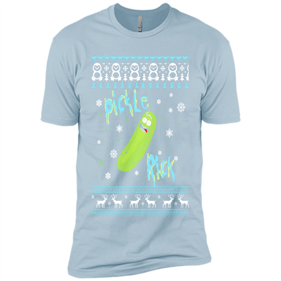 Rick and Morty Pickle Rick Ugly Christmas Sweater - Premium Short Sleeve T-Shirt
