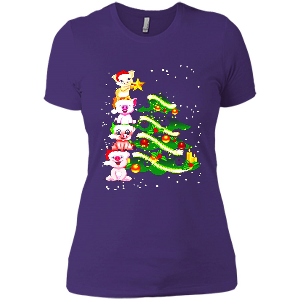 Pigs Christmas T Shirt PINGPONG - Ladies' Boyfriend T-Shirt
