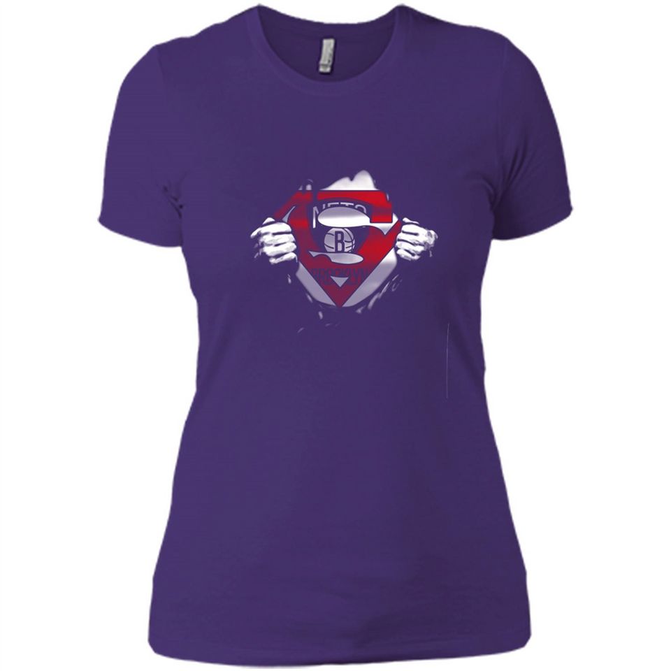 Brooklyn Nets And Superman Fans - Ladies' Boyfriend T-Shirt
