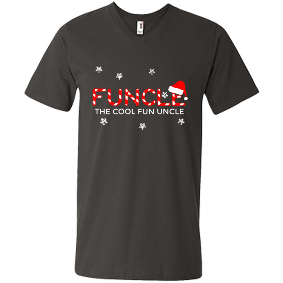 Mens Christmas Funcle The Cool Fun Uncle Definition Xmas - Men's V-Neck