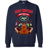 New York Jets NFL Reindeer Funny Merry Christmas And Happy New Year