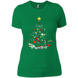 Merry And Bright Plumber Christmas Tree Shirt PINGPONG - Ladies' Boyfriend T-Shirt
