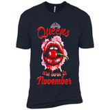 Queens Are Born In November T-Shirt Sexy Lips