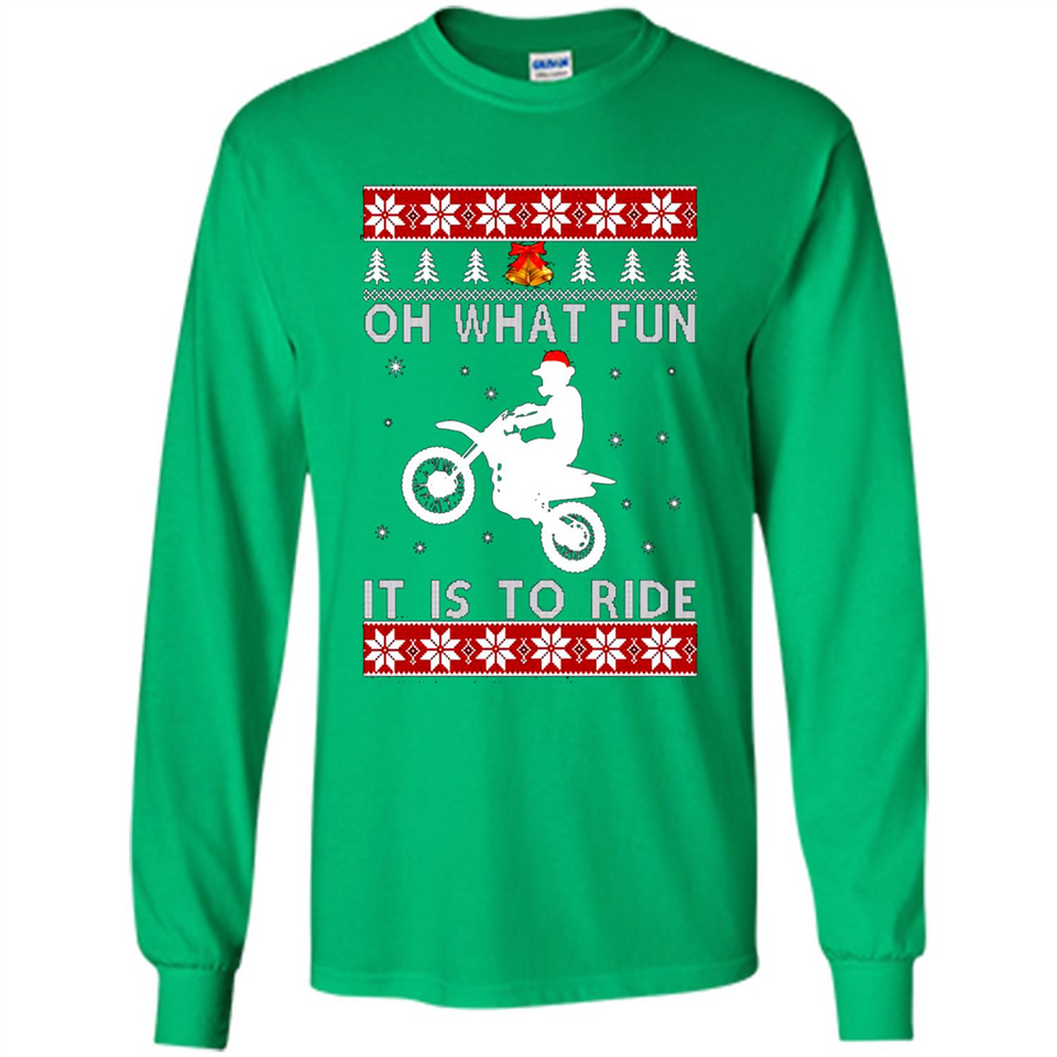 Motocross oh what fun it is to ride Christmas sweater PINGPONG