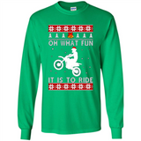 Motocross oh what fun it is to ride Christmas sweater PINGPONG