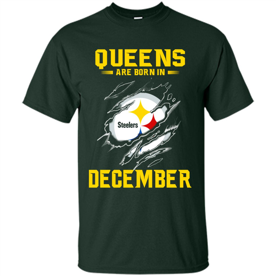 Queens Are Born In December - Pittsburgh Steelers Football - Shirt
