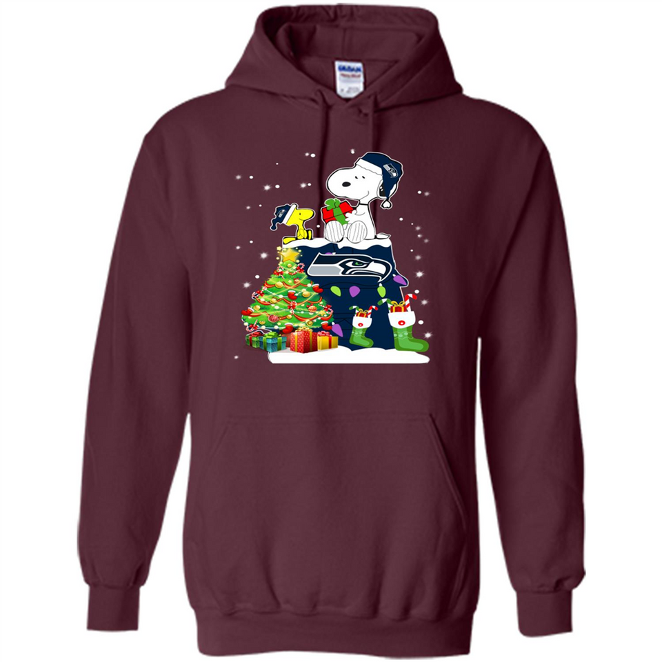 SEATTLE SEAHAWKS SNOOPY & WOODSTOCK CHRISTMAS