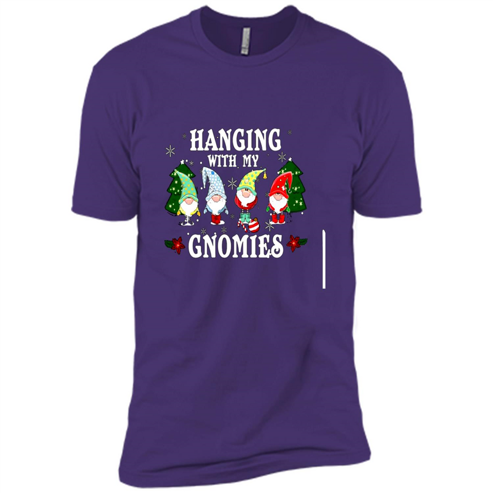 Christmas Garden Gnome Hanging With My Gnomies - Premium Short Sleeve T-Shirt