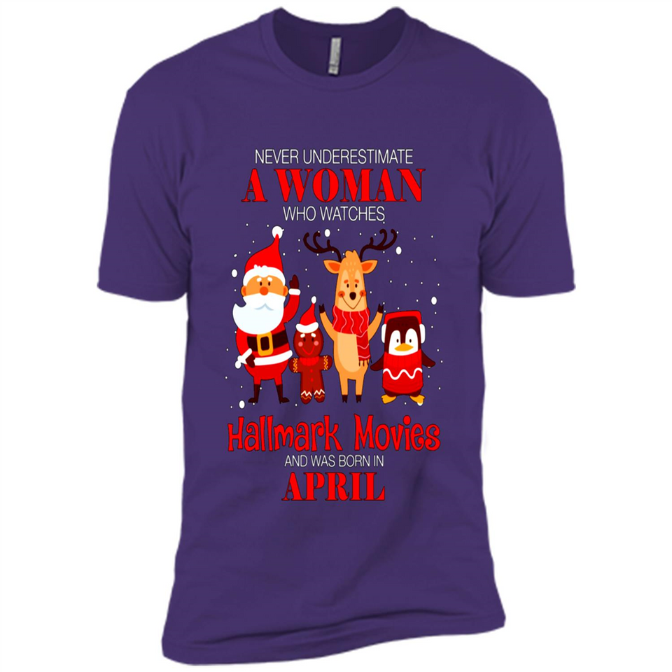 Never Underestimate An April Woman Watches Hallmark Movies Sweatshirt PINGPONG