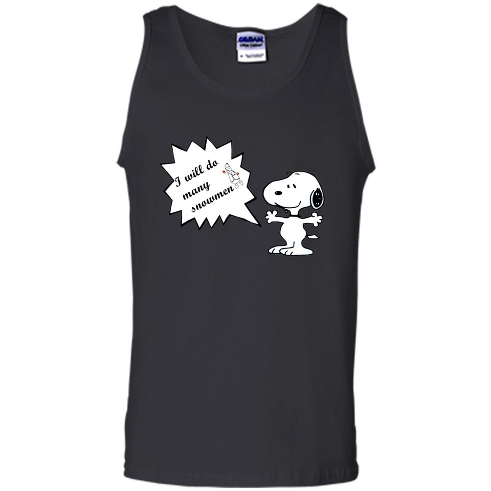 Snoopy I Will Do Many Snowman Christmas