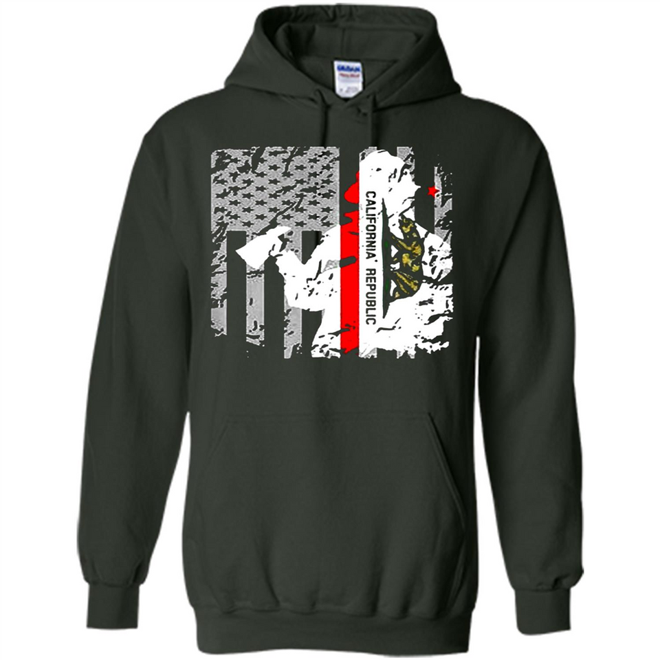 Paradise California Firefighter Thin Red Line Funds Youth T-Shirt PINGPONG - Hoodie
