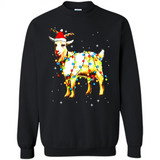 Christmas Lights Goat Wearing Santa Hat T-Shirt - Sweatshirt