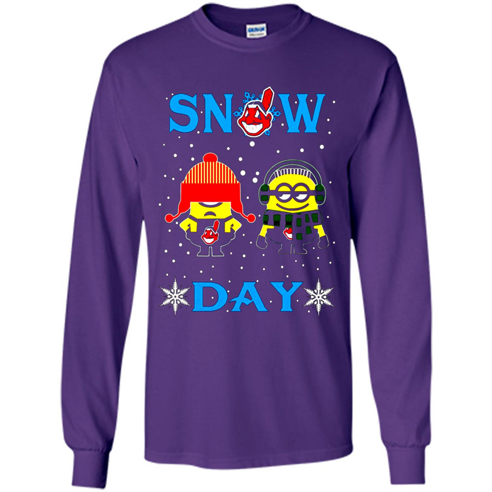 Snow Day Shirt For Cleveland Indians Vs Minion Fans pingpong