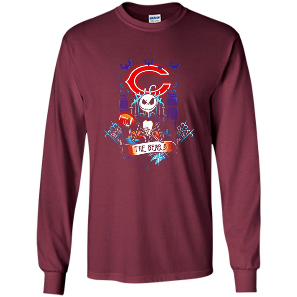Chicago Bears Halloween The Nightmare Before Christmas - Long Sleeve T-Shirt