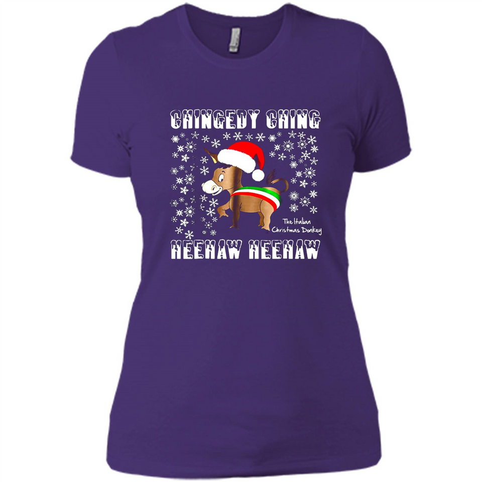 Amazing Dominick The Christmas Donkey-Italian Christmas Donkey - Ladies' Boyfriend T-Shirt