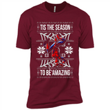 Marvel Spider Man Tis The Season To Be Amazing Ugly Christmas Mug PINGPONG - Premium Short Sleeve T-Shirt